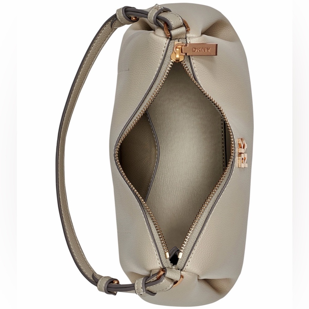 DKNY Beige Leather Shoulder Bag